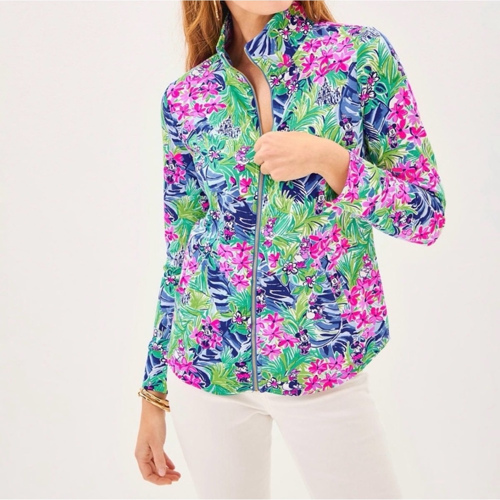 Lilly Pulitzer Disney Dreamin Leona Full Zip Utility Jacket Size L - Picture 3 of 4